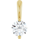 14K Yellow Gold 1/4 CT Lab-Grown Diamond Pendant