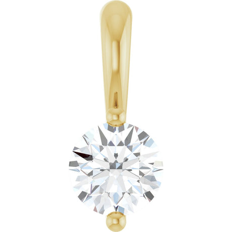 14K Yellow Gold 1/4 CT Lab-Grown Diamond Pendant