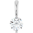 14K White Gold 1/5 CT Natural Diamond Pendant