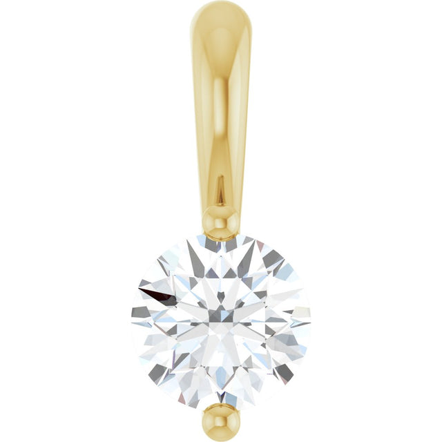 14K Yellow Gold 1/4 CT Lab-Grown Diamond Pendant