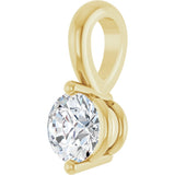 14K Yellow 1/5 CT Natural Diamond Pendant