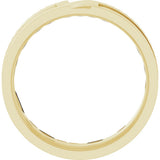 10K Yellow Gold 6 mm Grooved Comfort-Fit Flat Band Size 10