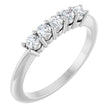 14K White 1/3 CTW Natural Diamond Five-Stone Anniversary Band