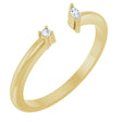 14K Yellow Gold .04 CTW Natural Diamond Negative Space Ring