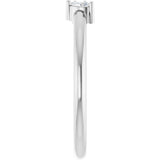 Sterling Silver .04 CTW Natural Diamond Negative Space Ring