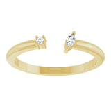 14K Yellow Gold .04 CTW Natural Diamond Negative Space Ring