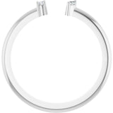 14K White .04 CTW Natural Diamond Negative Space Ring