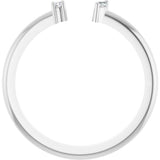 Sterling Silver .04 CTW Natural Diamond Negative Space Ring