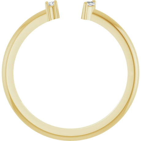 14K Yellow Gold .04 CTW Natural Diamond Negative Space Ring