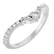 14K White 1/5 CTW Natural Diamond Claddagh Contour Band