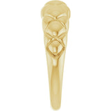 14K Yellow Quilted Dome Ring