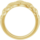 14K Yellow Quilted Dome Ring