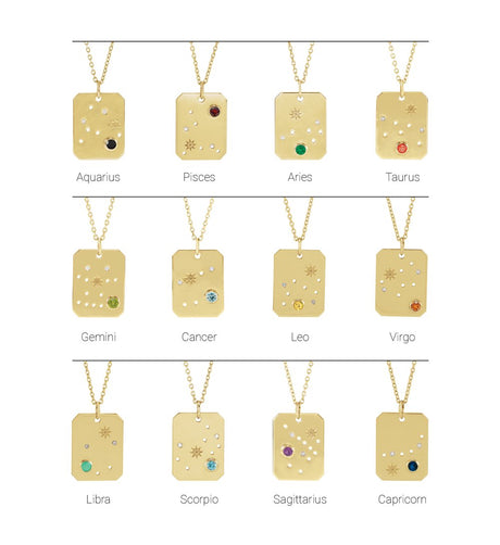 Sterling Silver Natural Aquamarine & .01 CTW Natural Diamond Cancer Constellation 16-18" Necklace