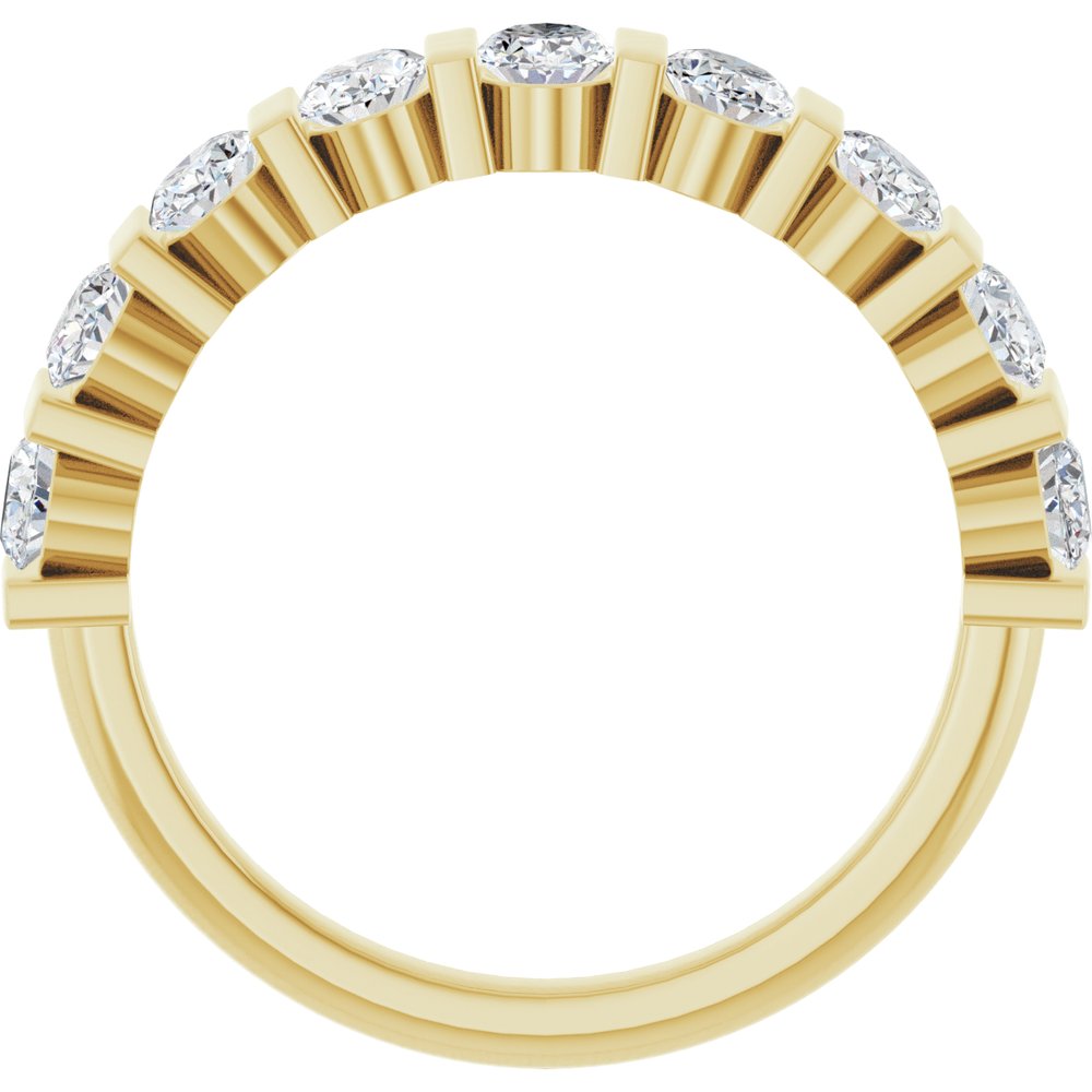 14K Yellow 1 3/8 CTW Lab-Grown Diamond Anniversary Band