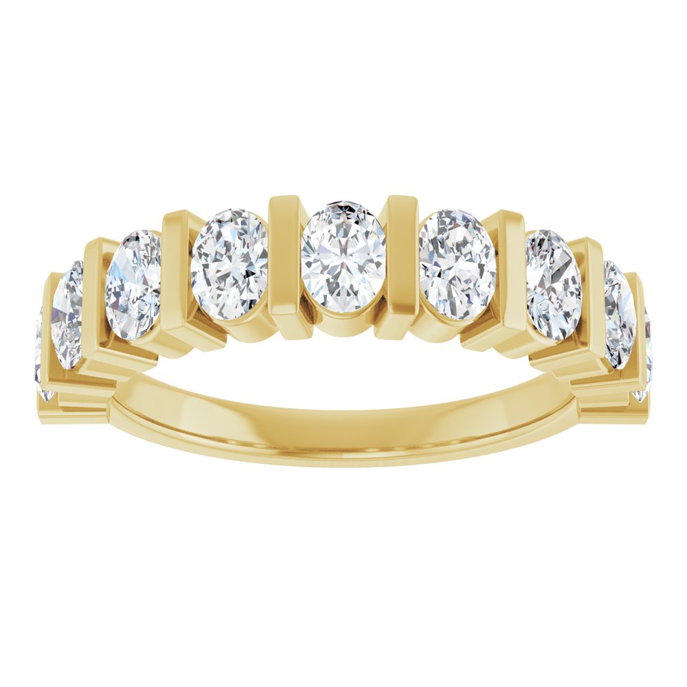 14K Yellow 1 3/8 CTW Lab-Grown Diamond Anniversary Band