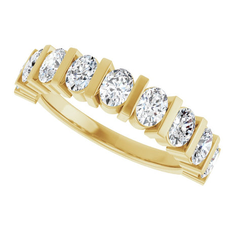 14K Yellow 1 3/8 CTW Lab-Grown Diamond Anniversary Band