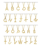 14K White Gold Initial T Dangle 16" Necklace