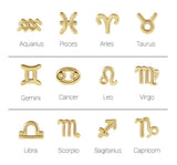 14K Yellow Leo Zodiac Earrings