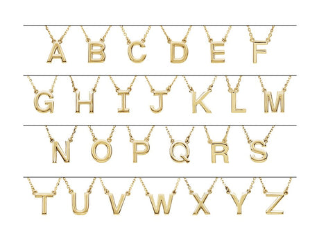 Sterling Silver Block Initial Q 16" Necklace