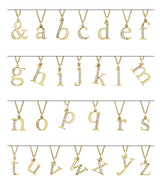 14K Yellow .02 CTW Natural Diamond Lowercase Initial M 16" Necklace