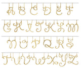 Sterling Silver Script Initial J Necklace Center