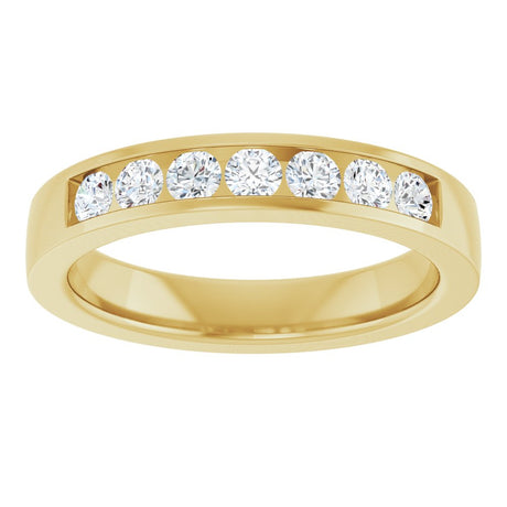 14K Yellow Gold 3/8 CTW Lab-Grown Diamond Band Size 7