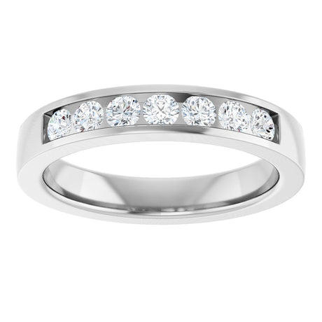 14K White Gold 3/8 CTW Lab-Grown Diamond Band Size 7