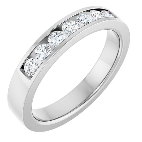 14K White Gold 3/8 CTW Lab-Grown Diamond Band Size 7