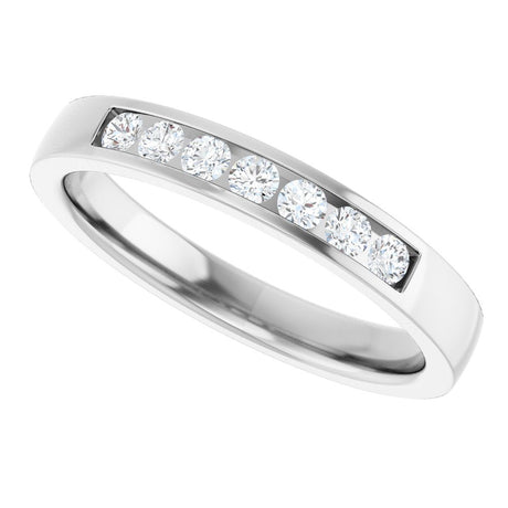 14K White Gold 1/5 CTW Lab-Grown Diamond Band Size 7