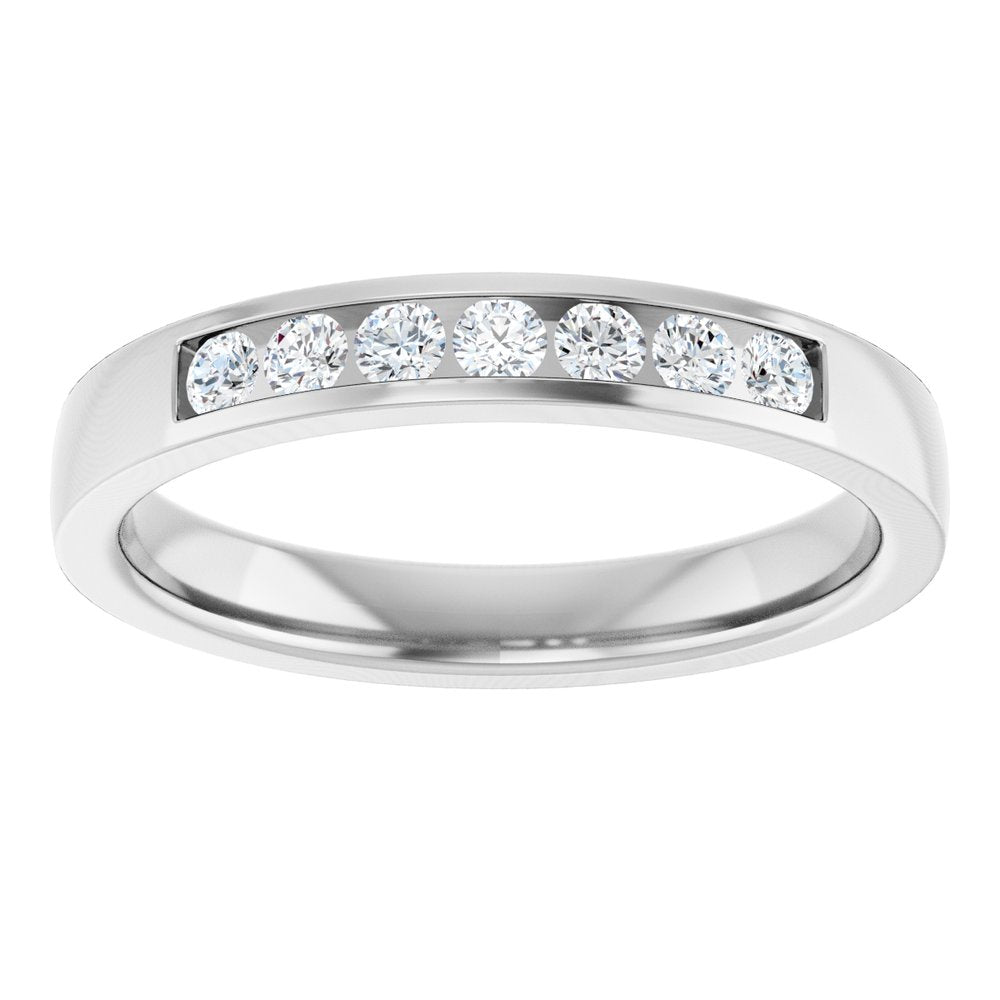 14K White Gold 1/5 CTW Lab-Grown Diamond Band Size 7