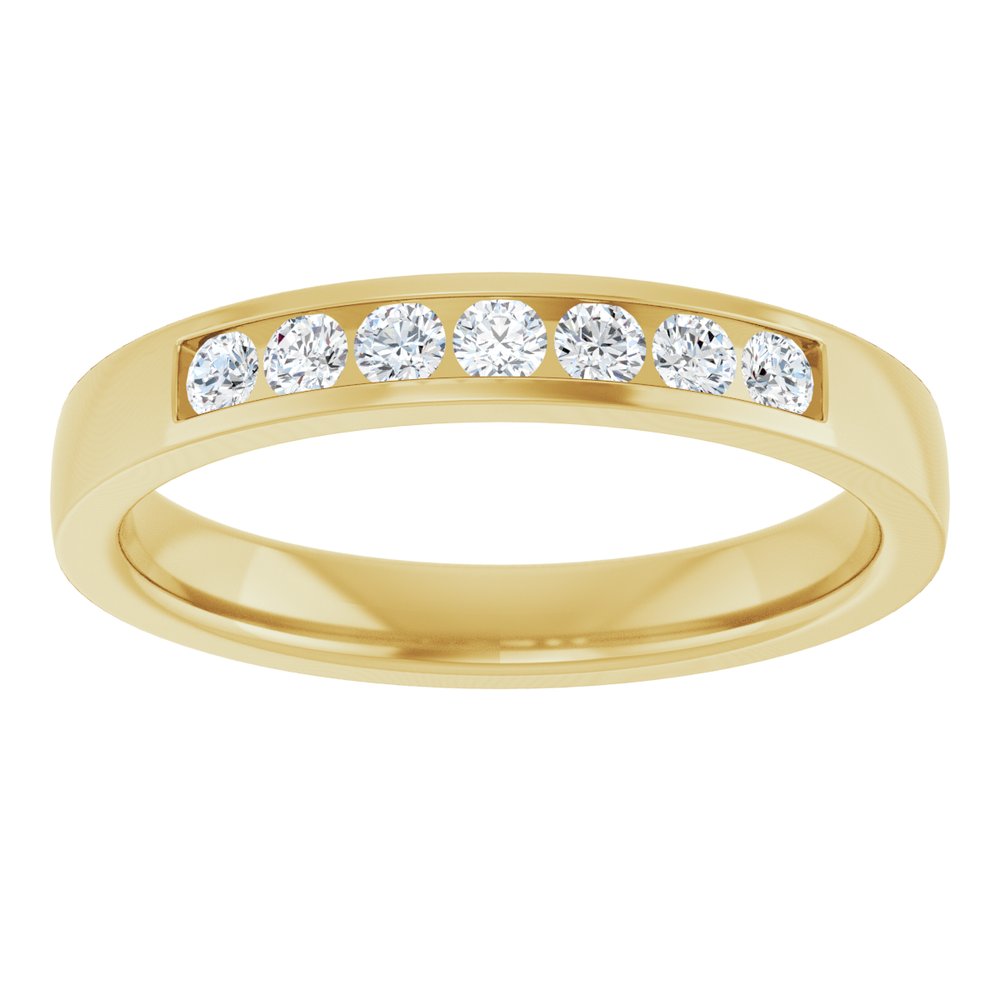14K Yellow Gold 1/5 CTW Lab-Grown Diamond Band Size 7
