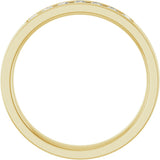 14K Yellow Gold 1/5 CTW Lab-Grown Diamond Band Size 7