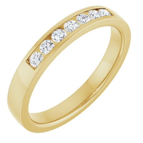 14K Yellow Gold 1/5 CTW Lab-Grown Diamond Band Size 7