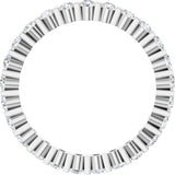 14K White Gold 3/4 CTW Lab-Grown Diamond Eternity Band Size 7