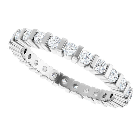14K White Gold 3/4 CTW Lab-Grown Diamond Eternity Band Size 7