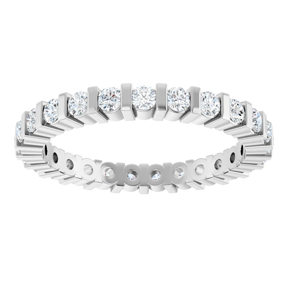 14K White Gold 3/4 CTW Lab-Grown Diamond Eternity Band Size 7