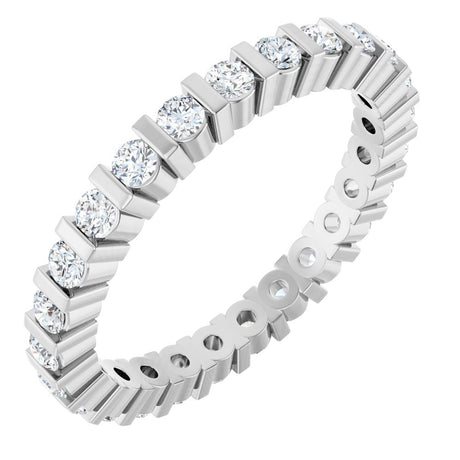 14K White Gold 3/4 CTW Lab-Grown Diamond Eternity Band Size 7