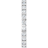 14K White Gold 3/4 CTW Lab-Grown Diamond Eternity Band Size 7