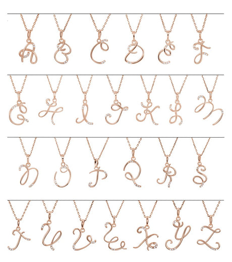 Sterling Silver .025 CTW Natural Diamond Initial A 18" Necklace