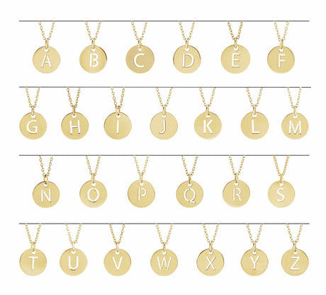 14K Yellow Gold Initial A 16-18" Necklace