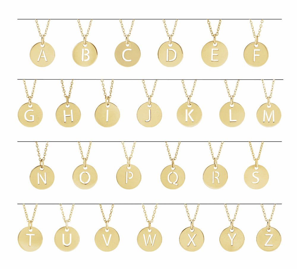 14K Yellow Gold Initial Q Charm/Pendant