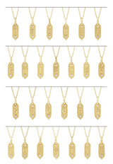 14K Yellow Gold .05 CT Natural Diamond Initial P 16-18" Necklace