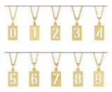 14K Yellow Pierced Numeral 1 Dog Tag Pendant