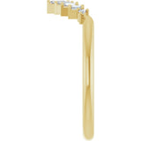14K Yellow Gold .08 CTW Natural Diamond Contour Band