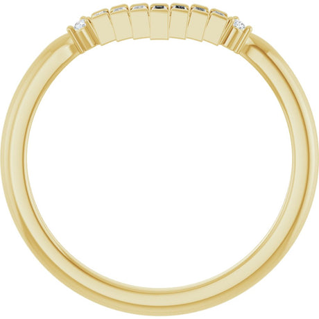 14K Yellow Gold .08 CTW Natural Diamond Contour Band