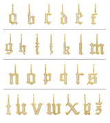 14K Yellow Gold .05 CTW Natural Diamond Gothic Initial D Charm/Pendant