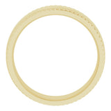 14K Yellow Gold 7 mm Milgrain & Rope Stepped-Edge Comfort-Fit Flat Band Size 8