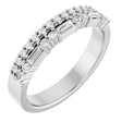 14K White Gold 1/3 CTW Natural Diamond Double Row Anniversary Band
