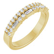 14K Yellow Gold 1/3 CTW Natural Diamond Double Row Anniversary Band