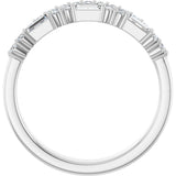 14K White Gold 1/3 CTW Natural Diamond Double Row Anniversary Band